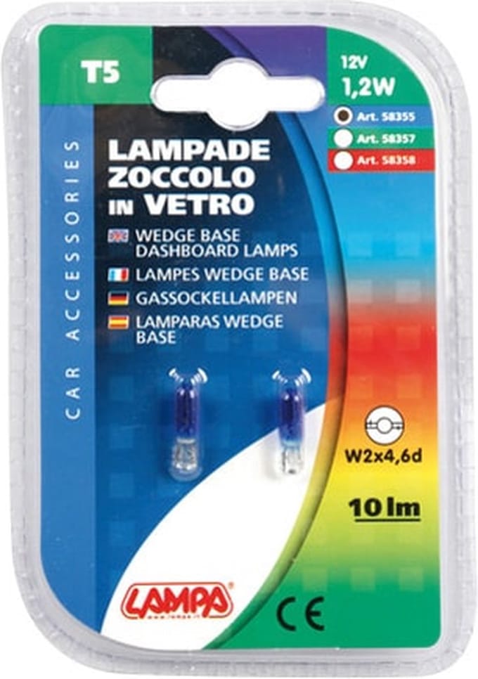 Wedge base lamp 12V 1,2W