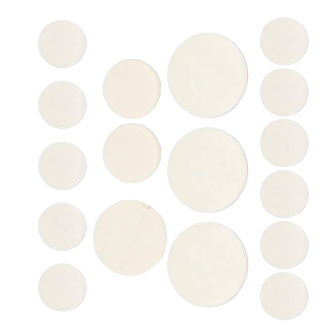 Lot de 17 coussinets pour clarinette en si bémol, joints pour trous de rosace, accessoires pour instruments de musique, M01737 white
