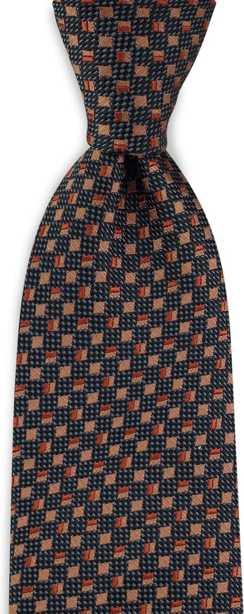 We Love Ties - Stropdassen - Stropdas Robert Rock - zwart / grijs / oranje