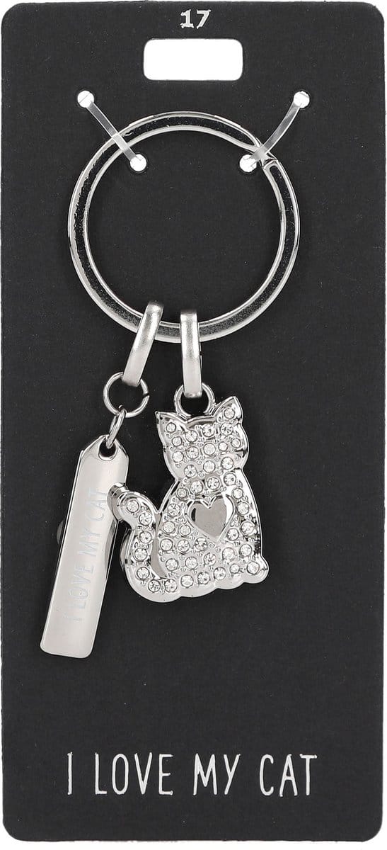 Depesche - Glamour sleutelhanger - mot. 017 - I love my cat