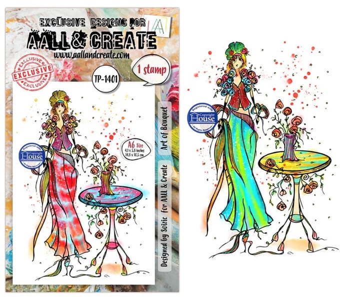 Aall & Create clearstamp A6 - Art of bouquet