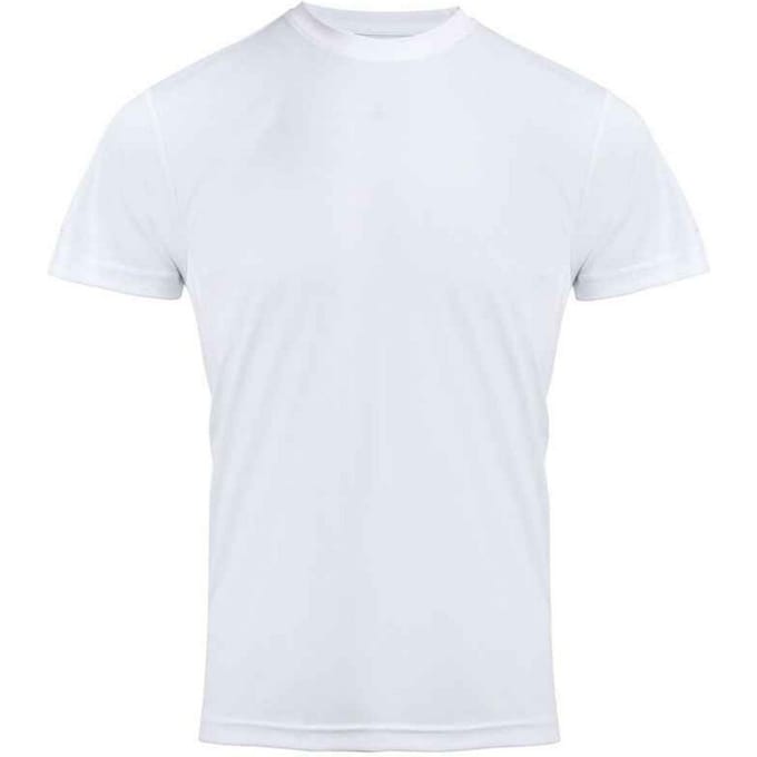 Premier Unisex Coolchecker Mesh rug T-shirt voor chef-koks voor volwassenen (Wit)
