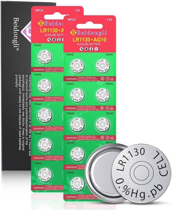 Alkaline knoopcellen LR1130 1,5V - 20 stuks