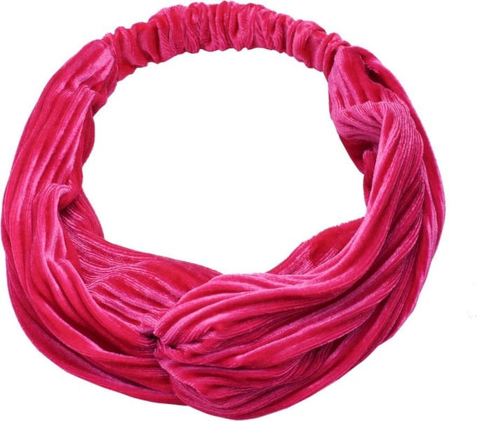 Haarband Rib Velvet Fuchsia