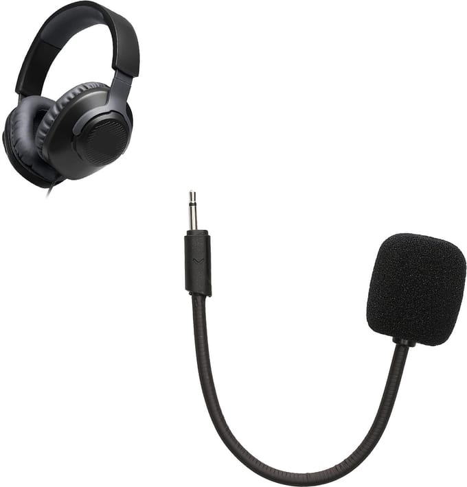 kwmobile microfoon voor gaming headset - geschikt voor JBL Quantum 100 - 10 cm - In zwart