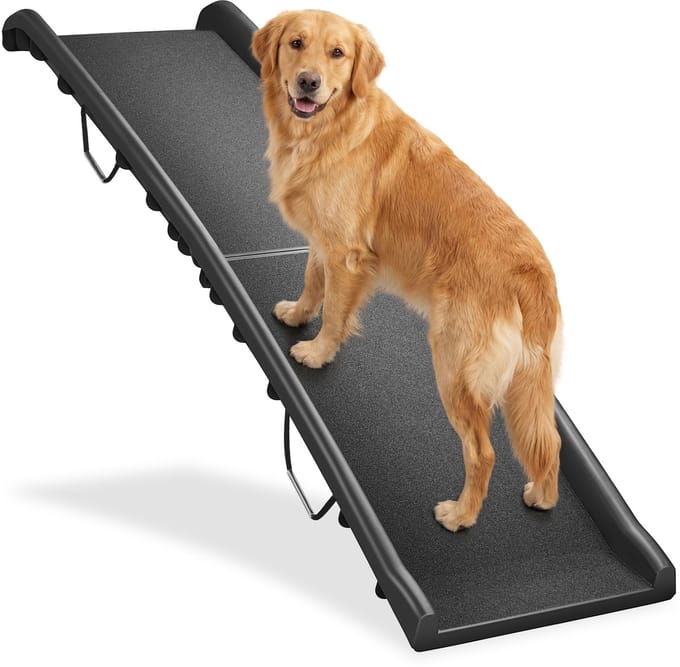 tectake® - Hondenloopplank Paw Step - Loopplank Hondentrap - Trap Hond - inklapbaar en antislip, tot 90kg