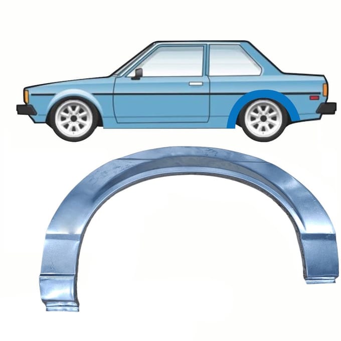 Reparatiepaneel achterspatbord voor Toyota Corolla E7 1979-1987 / Links