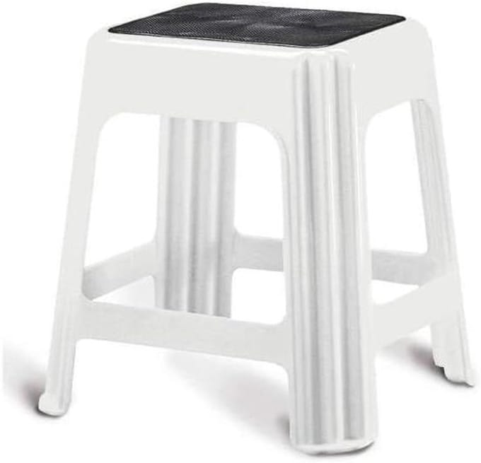 Zitkruk - Krukje - Badkamer Gebruik - Stabiele Constructie - 42 cm - Wit