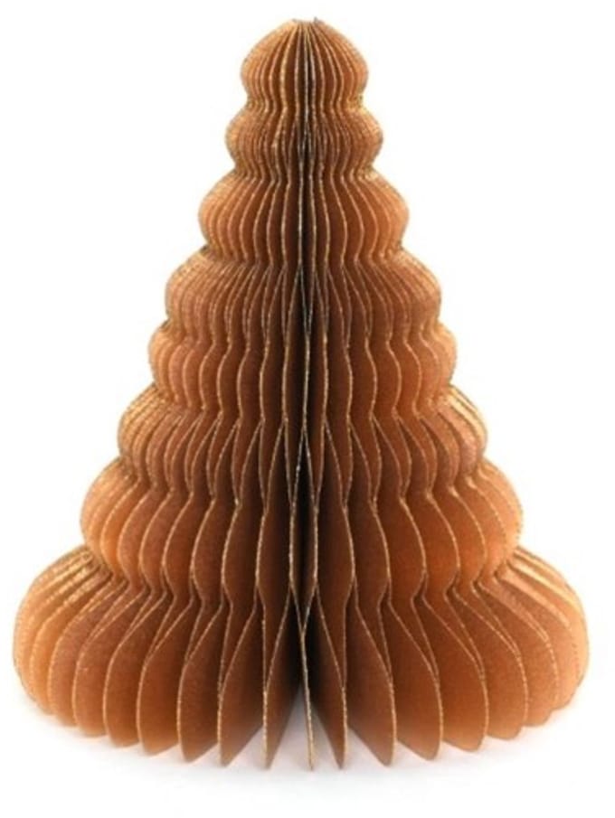 Only Natural kerstboom - Honeycomb - Met gouden glitters - 25 cm