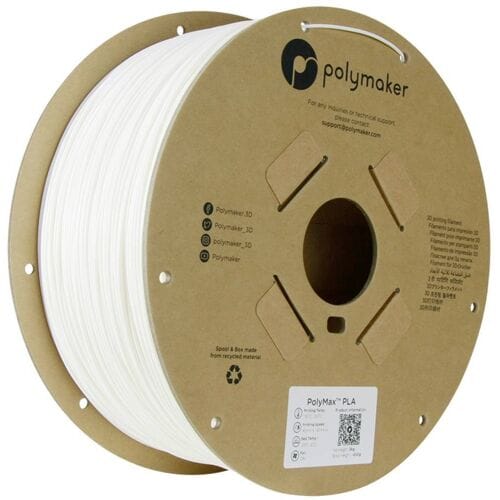 Polymaker PA06023 Filament Tough PLA Slagvast 1.75 mm 3000 g Wit PolyMax™ 1 stuk(s)