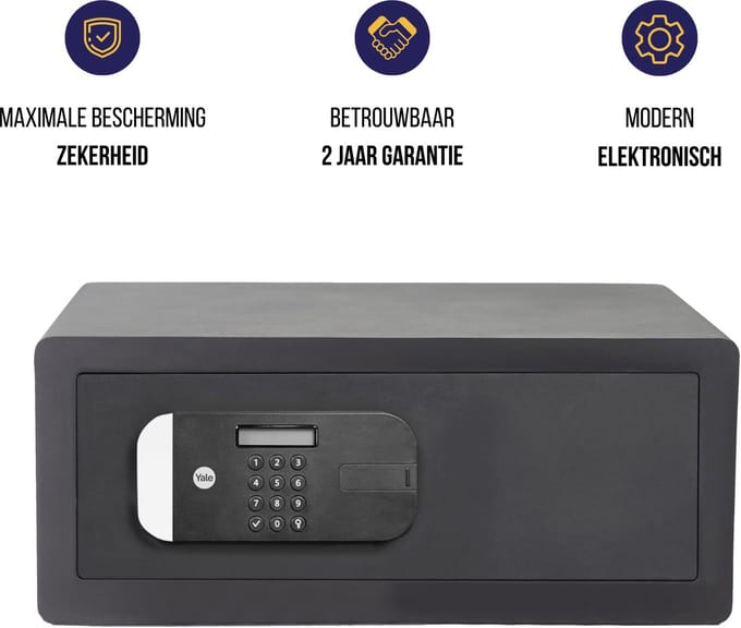 Yale - Elektronische Laptopkluis - SKG** - Zwart - Maximum Protection