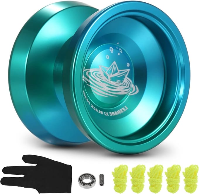Aluminium Yo-Yo Jojo Bal met Touwen en Handschoen voor Optimale Speelervaring en Stunts