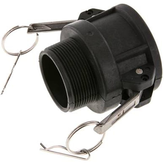Camlock DN 50 (2'') Koppeling PolypropyleenR 2'' met buitendraad Type B MIL-C-27487