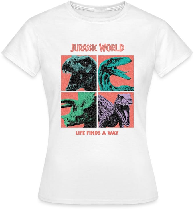 Jurassic World Life Finds A Way T-Shirt Dames