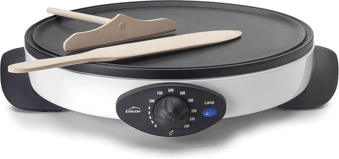 Elektrische crêpesmachine 1000 W - wit
