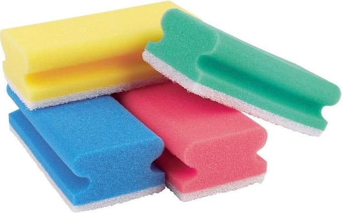 MAUS schuurspons met greep 4 kleuren mix 80 stuks -elke kleur 20 stuks