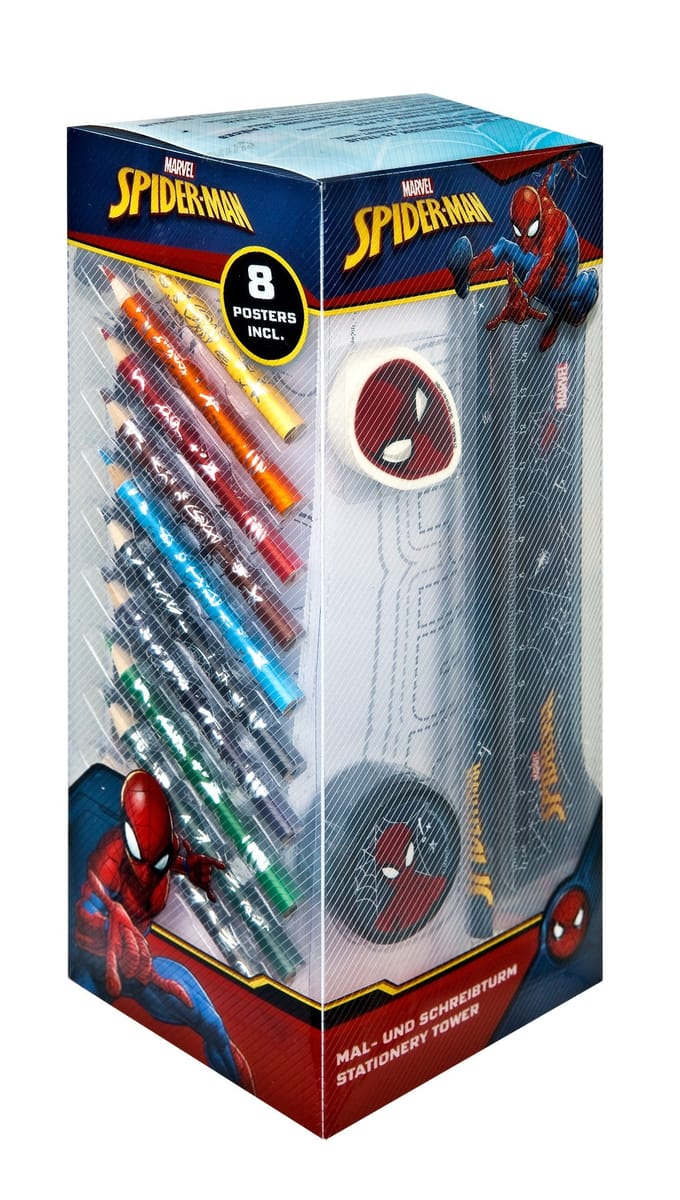 Spiderman Teken en schrijf Toren 25 delig