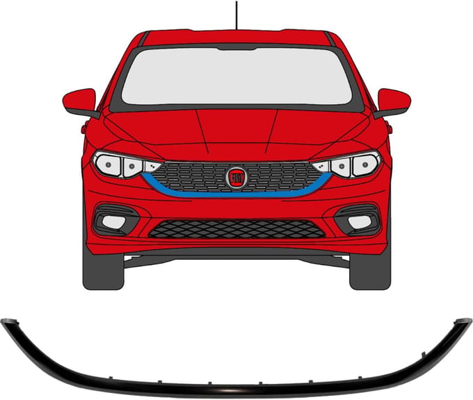 Frame van de grille voor Fiat Tipo 2016-