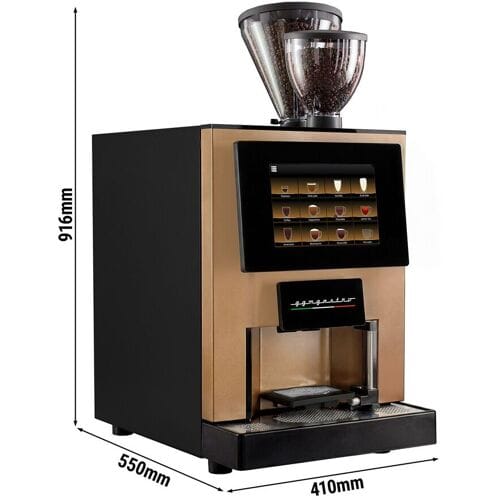GGM Gastro Kaffeevollautomat - 30 Programme - 10 Zoll Touchscreen - 2 Bohnen- & 3 Pulverbehälter