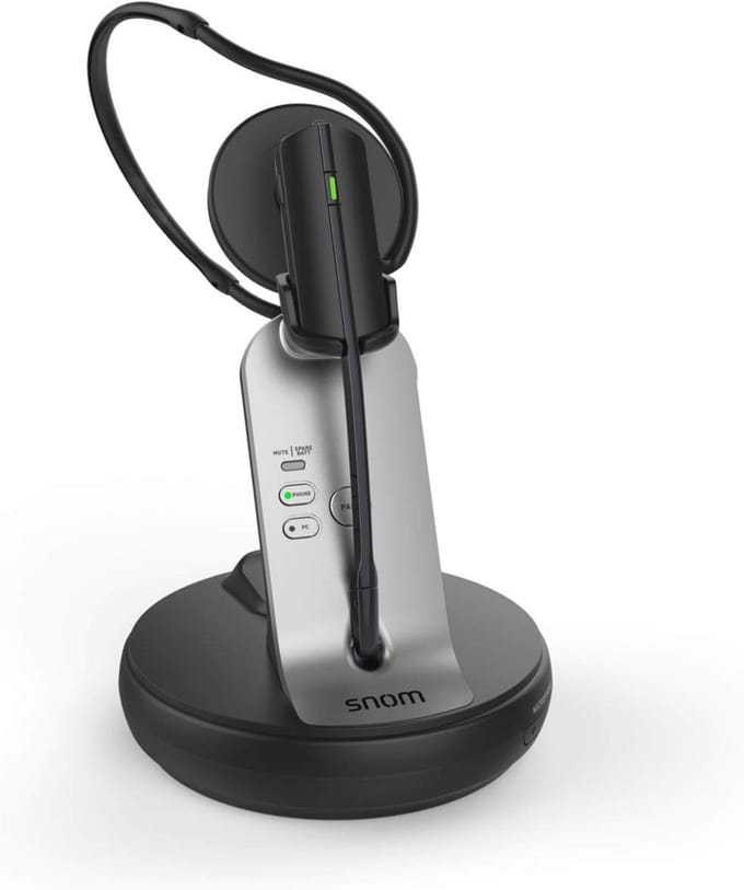 DECT Headset met HD Audio, Geluidsreductie en Drie Draagstijlen - Tot 50 Meter Bereik