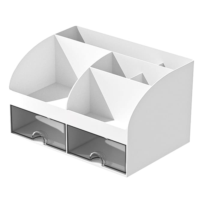 Bureau Opbergdoos Multifunctionele Transparante Lade Bureau Pen Potlood Kaarthouder Wit wit
