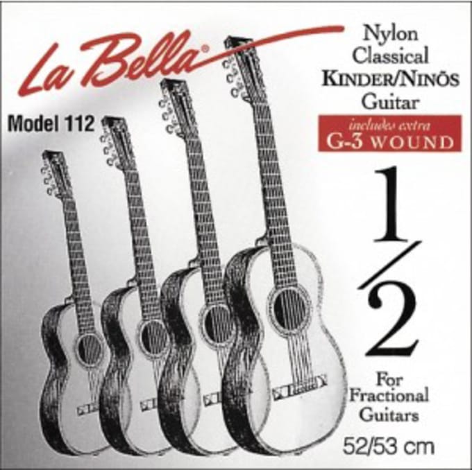 K-Git. snaren La Bella, 112 Nylon-zilver 1/2 maat, set