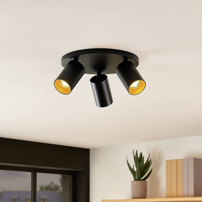 Arcchio - buitenspot - 3lichts - aluminium - H: 12.2 cm - GU10 - zwart