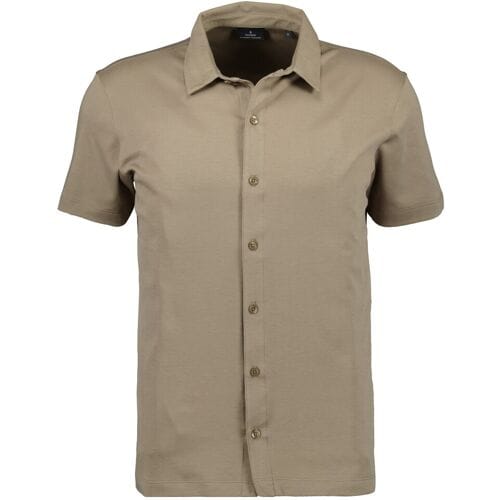 Ragman Overhemd Polohemd Short Sleeve Pima Cotton Licht Beige / male