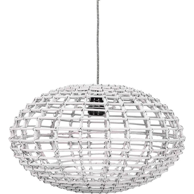 Kidsdepot hanglamp Pumpkin rotan white