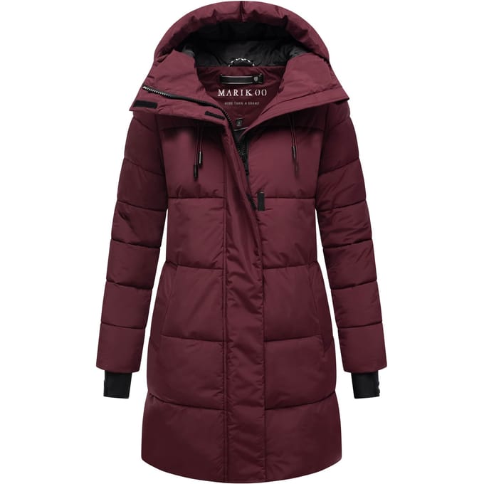 Marikoo dames winterjas met capuchon & fleecevoering – Kaituu