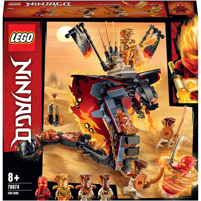 LEGO NINJAGO: Fire Fang Snake Toy for Kids (70674)