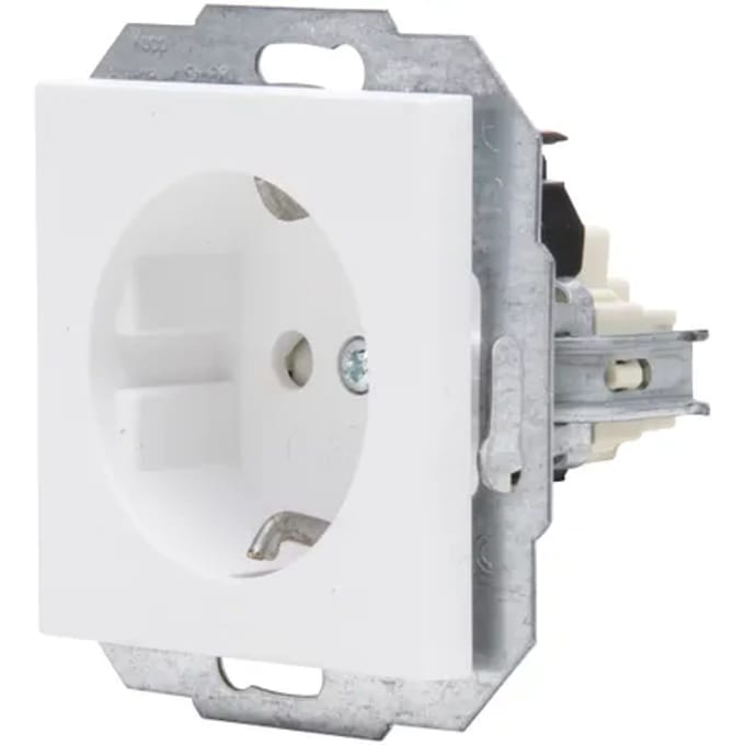 Kopp Inbouwstopcontact Athenis 1-polig Randaarde Wit Ip20