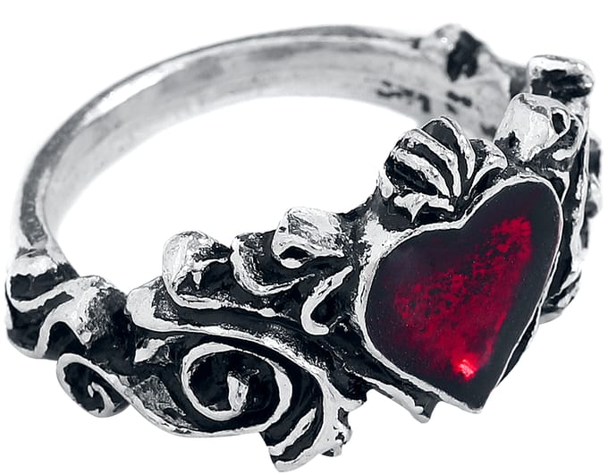 Alchemy Gothic - Gothic Ring - Betrothal - voor Vrouwen - zilverkleurig