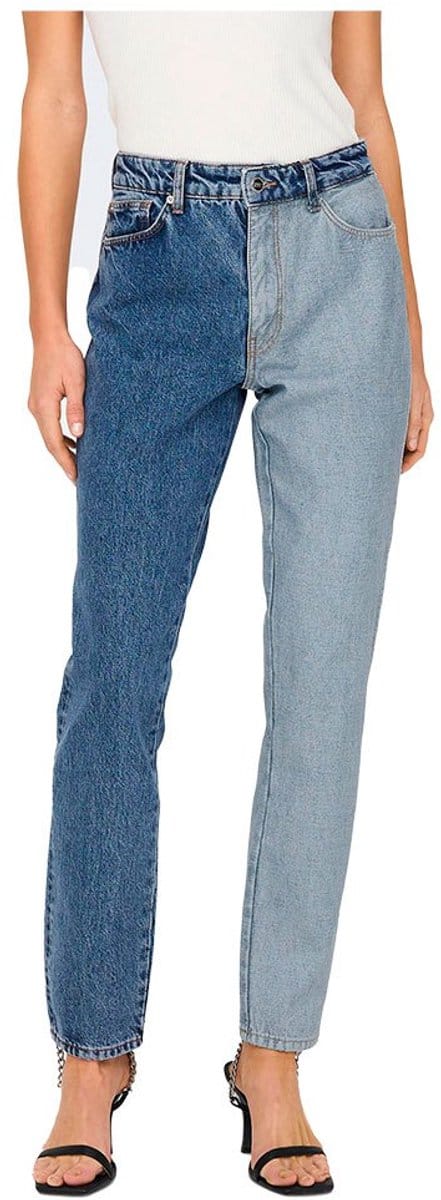 ONLY - ONLLINDA HW MOM CB LONGER ANK DNM FG - Dames - Jeans