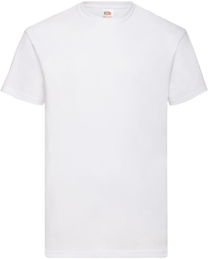 T-shirt Fruit van het weefgetouw Valueweight volwassen Blanco - S