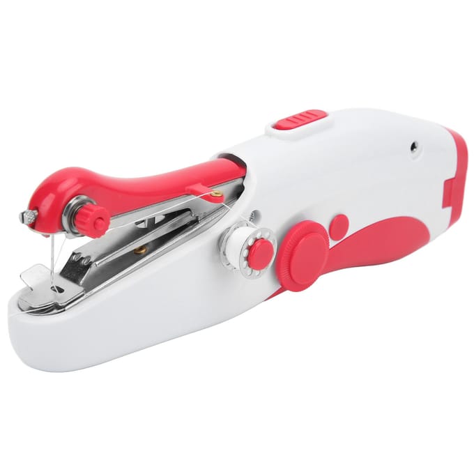 Handnaaimachine Draagbaar Mini Klein Thuis Elektrisch Dubbele Naald DIY Handnaaimachine rood