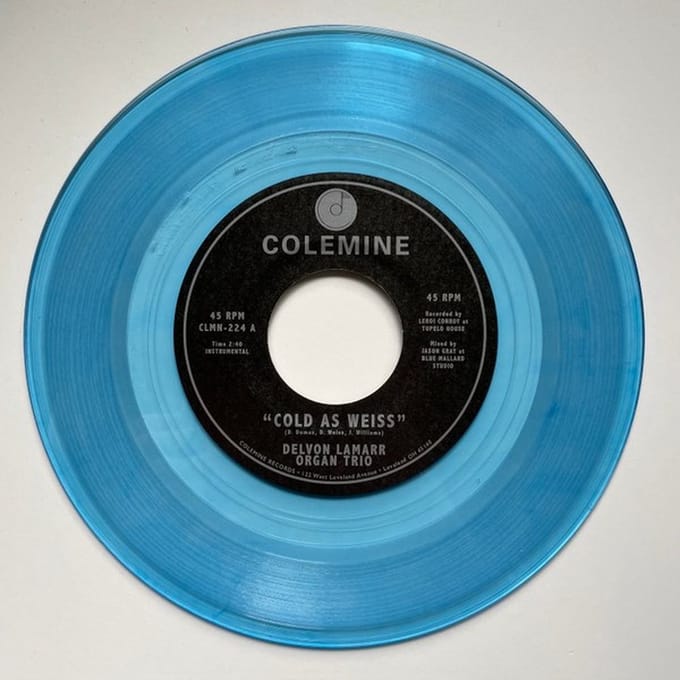 Delvon |Organ Trio Lamarr - Cold As Weiss (7" Single) (Coloured Vinyl)