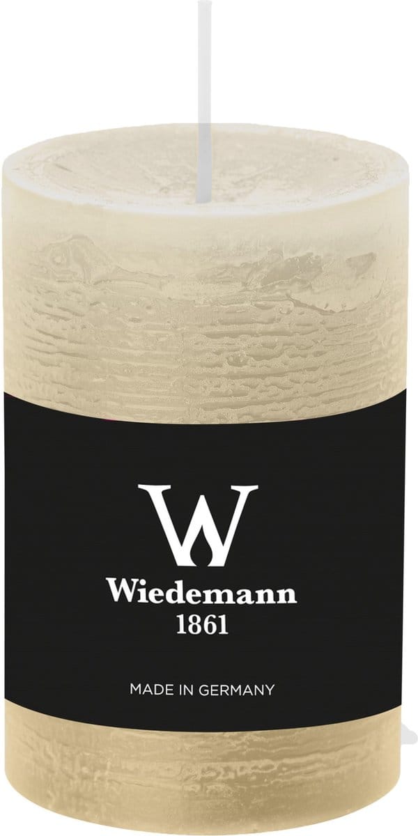 Wiedemann Cilinderkaars/stompkaars - rustieke kaars - ivoorwit - 6 x 9 cm - 30 branduren
