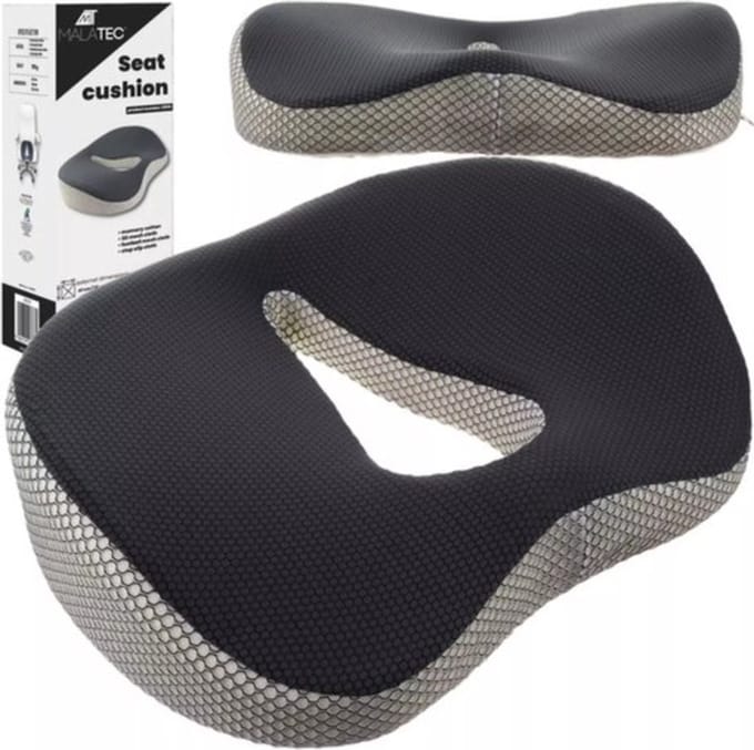Malatec Orthopedisch Kussen voor Stoel - Verlicht Rugpijn, Verbeter Zitcomfort