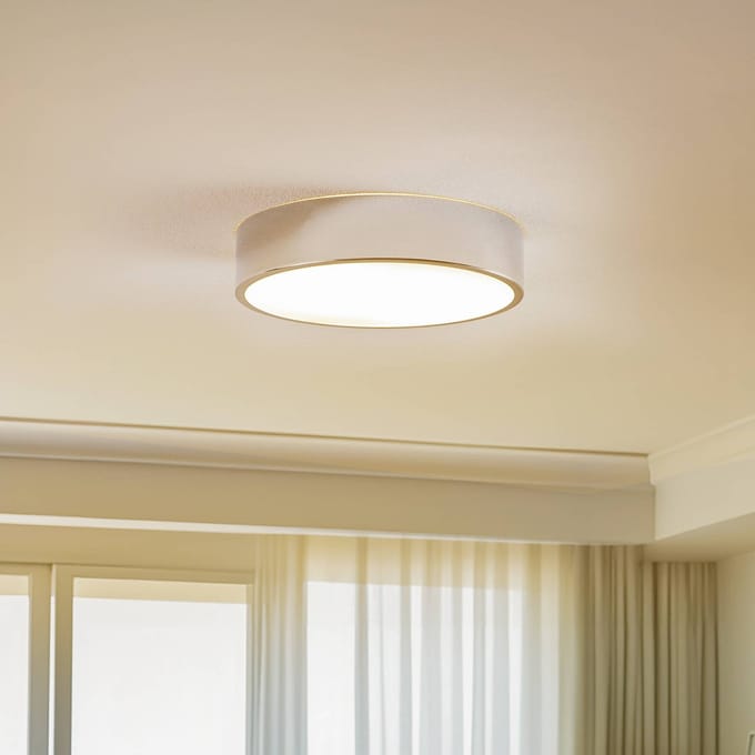 Lamkur Kimban plafondlamp van metaal, Ø 36 cm, chroom