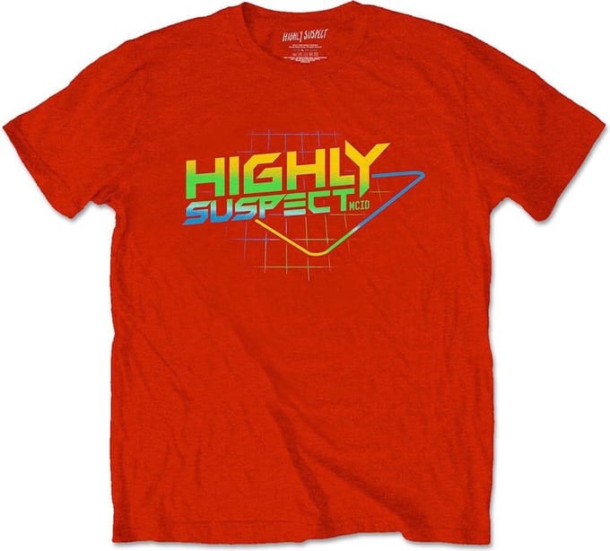 Highly Suspect - Gradient Type Heren T-shirt - S - Rood