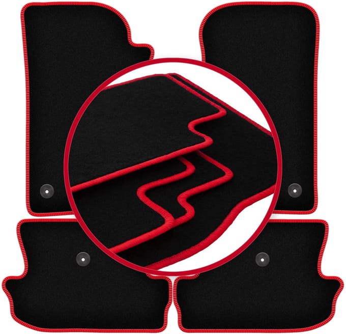 CARLUX-RED automatten voor: Jeep Wrangler JL 4-deurs (2017-)