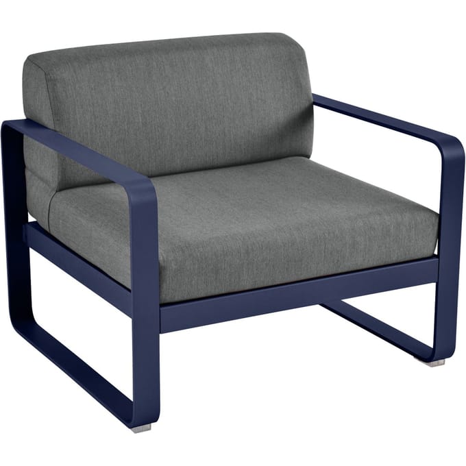 Fermob BELLEVIE fauteuil - 92 abyssblauw - A3 grafietgrijs