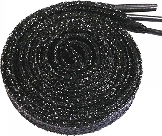 Finnacle - Glitter Schoenveters - Sneakerveters - Plat - 110cm - Zwart - Veters met Sprankelend Effect!