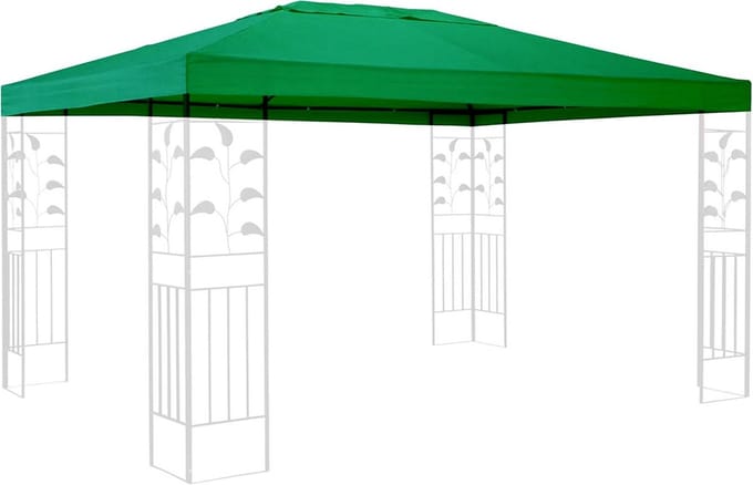 Reserve Paviljoen Dak 3x4m Groen - Waterafstotend Vervangend Dakzeil