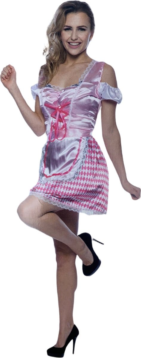Oktoberfest Dirndl Jurk Dames Roze - maat S/M 36/38