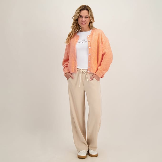 Je m'appelle Dames Broek Barrel fit Met stretch - Beige - Maat M