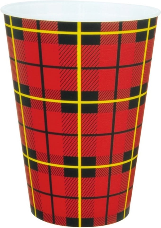 Scotty koffiecup herbruikbaar 180ml, PP Ø 7 x 9,2 cm rood (40 stuks)