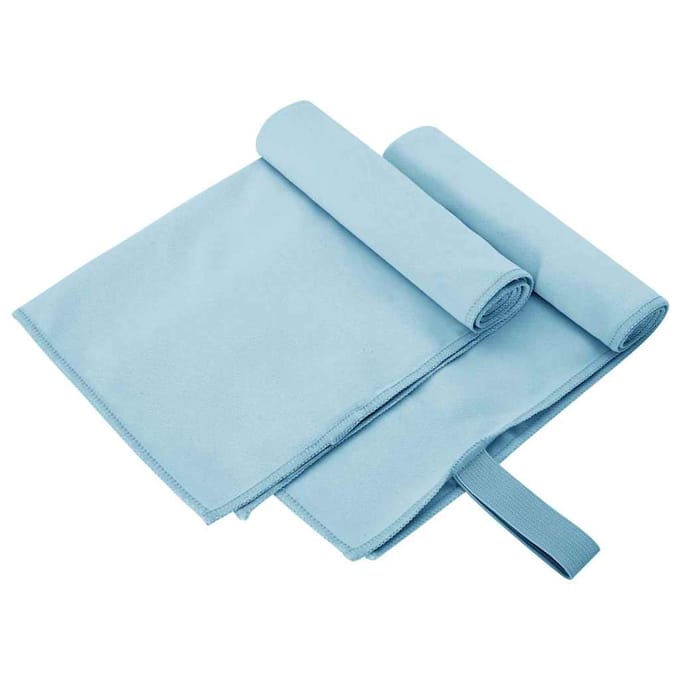 vidaXL - Sporthanddoeken - 2 - st - Blauw - 50 - x - 30 - cm - Polyester - en - polyamide