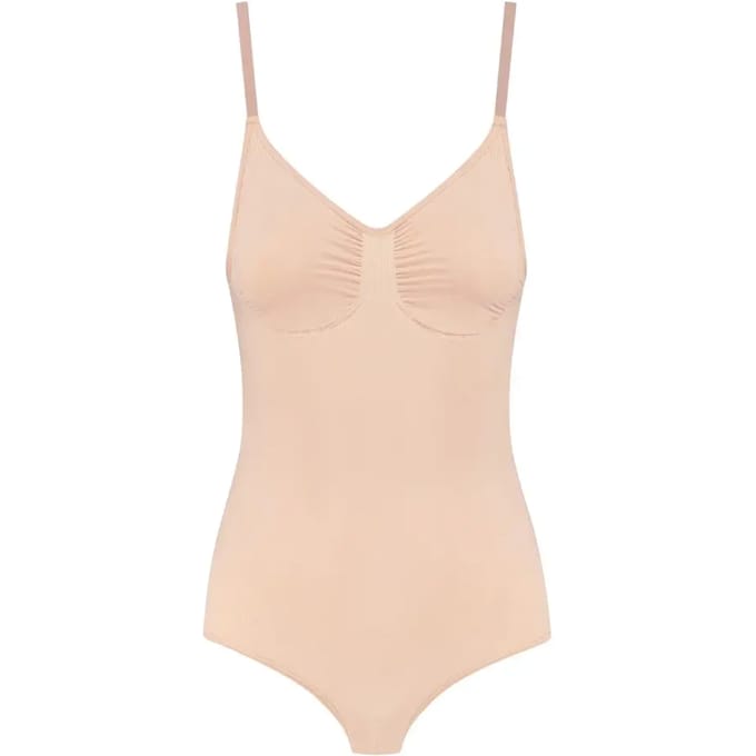Bye Bra Soft Touch Seamless Bodysuit Ultra Low back, Beige, XXL
